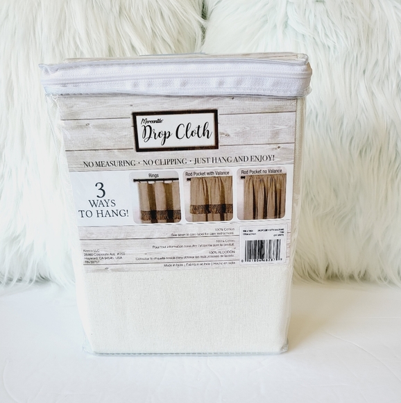 Light Filtering Curtain 50"×108" One Panel Mercantile Drop Cloth - Picture 8 of 10